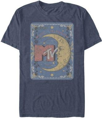 Giesswein Mens MTV Moon Line Drawing Logo Graphic T-Shirt in Navy Blue Heather at Nordstrom, Size Xxx-Large