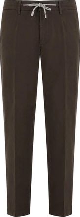 Eleventy Tapered Broeken - Heren - Chinos - Bruin - W32 - Katoen - Broeken
