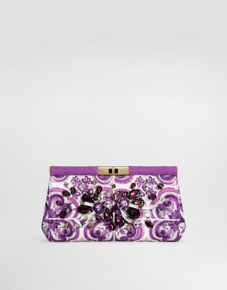 Dolce & Gabbana Brocade-print Embroidered Marlene Shoulder Bag - Woman Shoulder And Crossbody Bags Multicolor Onesize
