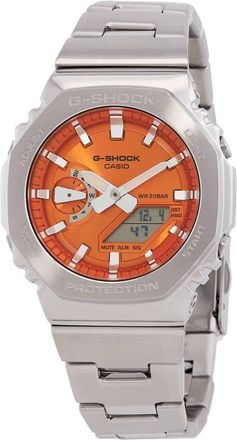 Casio G-Shock G-Steel 2100 Series Quartz Analog-Digital Orange Dial Mens Watch GM2110D-4A