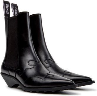 Camper Anita Pointed Toe Chelsea Boot in Black at Nordstrom, Size 37
