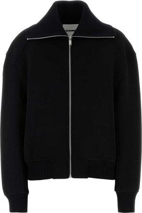 Jil Sander Black Bomber Jacket