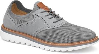 Johnston & Murphy Braydon Saddle Derby in Gray Knit/Nubuck at Nordstrom, Size 11.5