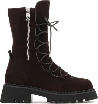 Kazar Elba Boot - Dames - Veterlaarzen - Bruin - 40 EU - Leer - Schoenen