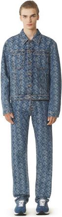 Lanvin Lunar Year Jacquard Denim Jacket in Blue at Nordstrom, Size X-Large Eu