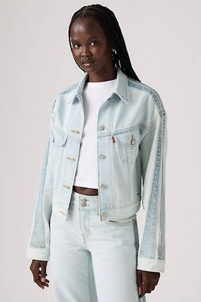 Levi's Giacca Trucker anni 90 - Donna - XL - Blu / Stripe Hype Trucker