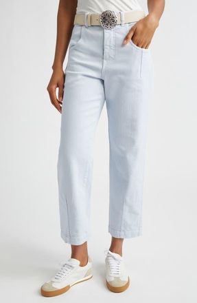 Eleventy Garment Dye Flare Leg Bull Denim Jeans in 130 Sky Blue at Nordstrom, Size 00 Us