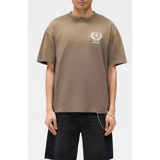 Represent Crest Oversize Graphic T-Shirt in Dark Taupe at Nordstrom Rack, Size Large