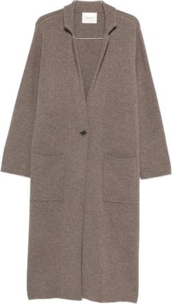 Lisa Yang Bruine Cashmere Jas met Peak Revers - Dames - Mantel - Bruin - XS - Kasjmier - Jassen