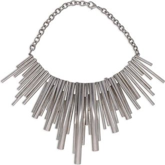 Vintage tubes necklace - Zilver