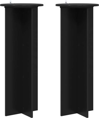 vidaXL Soporte De Plantas 2 Uds. Negro &Oslash;40 X 100 Cm Vidaxl