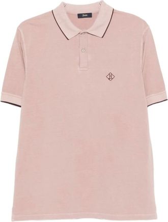 Herno Polo Shirts, male, Pink, Size: 2XL Herno T-shirts and Polos Powder
