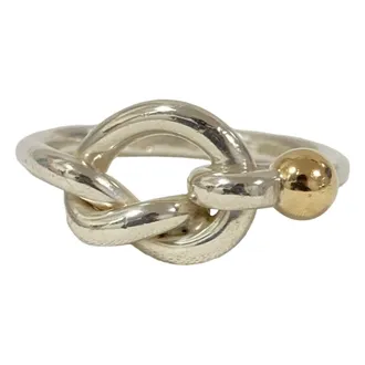 Tiffany & Co. Silver Gold (18K) Silver 925 Band Ring (Pre-Owned)