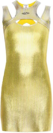 Casablanca Minikleid mit Ausschnitten und Metallic-Print