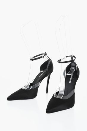 Dsquared2 Satin Ankle Strap Pumps with 10cm Heel Dsquared2