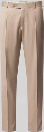 Wilvorst Anzughose aus Schurwolle mit B&uuml;gelfalten in Sand, Gr&ouml;&szlig;e 102