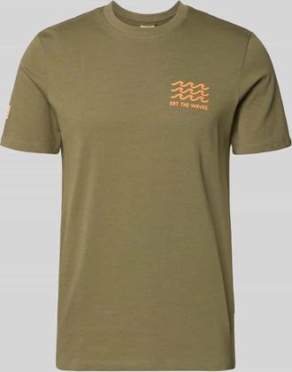 Blend T-Shirt mit Motiv-Print Modell SUN ISLAND in Oliv, Gr&ouml;&szlig;e XXL