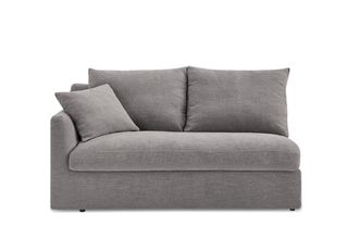 Castlery Agnes Left Arm Queen Sleeper Sofa, Ash, Removable Covers, Machine Washable for Women