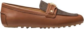 Michael Kors Logo Motief Leren Mocassin Schoen - Dames - Loafers - Bruin - 35 1/2 EU - Leer - Schoenen