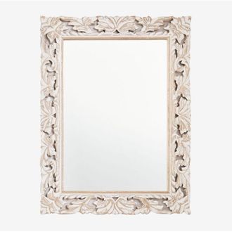 Sklum Espejo De Pared Rectangular En Madera De Mango Arnas Sklum