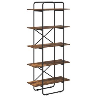 vidaXL Libreria 5 Livelli 60 X 35 X 175,5 Cm Pb Rovere Fumo Vidaxl