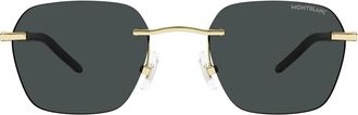 Montblanc Sunglasses Mb0270 S 001 Black/Grey Men