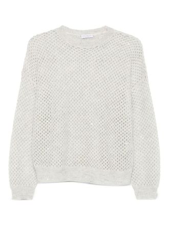 Brunello Cucinelli Wool Open-Knit Sweater