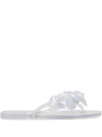 Coperni Silicone Flower flip flops - White