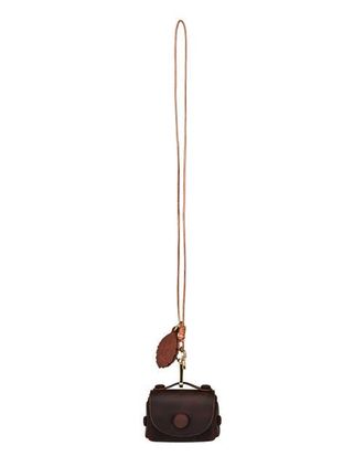 OLD TREND Satch Genuine Leather Mini Charm in Dark Brown at Nordstrom