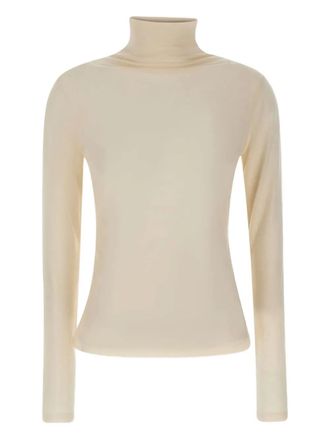 BOSS high-neck long-sleeve sweater - women - Lyocell/Wool - M - White