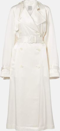 Toteme Trench doppiopetto in raso con cintura