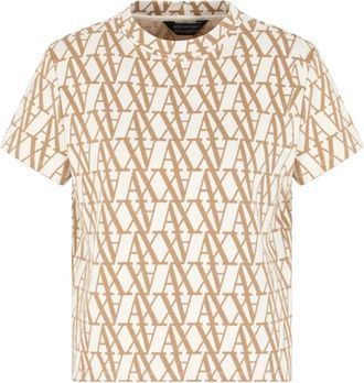A|X Armani Exchange Gebreid kledingstuk - Dames - Tops - Beige - Maat: L Viscose