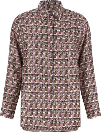 Max Mara geometric-print shirt - Pink