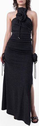 Burberry Rose Wool Halterneck Dress, Brand Size 10 ( US Size 8 )