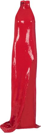 Balmain Vestido largo de lentejuelas con cuello halter - Dresses - Mujer - Rojo - S