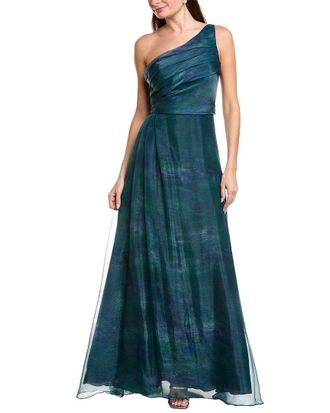 Rene Ruiz One-Shoulder Organza Gown