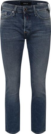 Replay Mens Waitom Regular-Fit Jeans in Blue Cotton - Size 31W/30L