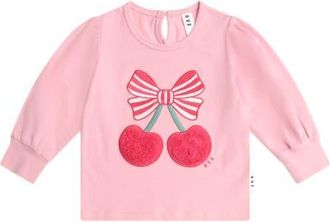 Huxbaby Cherry Pie Puff Sleeve Top in Apricot at Nordstrom, Size 0-3M Au