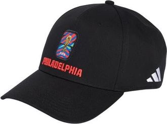 adidas FIFA World Cup 2026 Philadelphia Adjustable Twill Ball Cap in Black/White at Nordstrom
