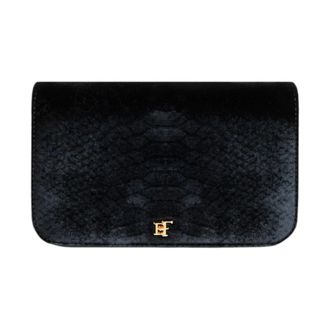 Elisabetta Franchi Borsa a Spalla in Velluto - - Bags - Donna - Nero - ONE SIZE