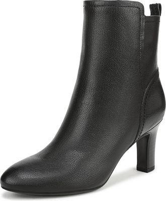 Naturalizer Womens Yoyo Heeled Ankle Boots Black Leather UK 8 Medium Fit