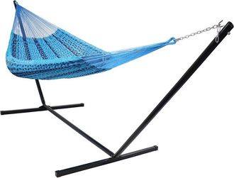 Sunnydaze Xxl Thick Cord Mayan Hammock With 15 Stand 400-Lb. Capacity