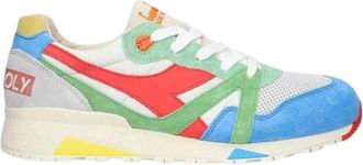 Diadora Limited Edition Grijze Leren Sneakers - Dames - Sneakers - Veelkleurig - 36 EU - Leer - Schoenen