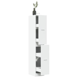 Berkfield Home Apothecary Cabinet&not;White 30x41x174.5 cm Engineered Wood in White