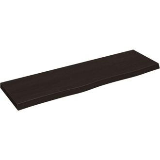 vidaXL Vidaxl - Estante Pared Madera Roble Tratada Marr&oacute;n Oscuro 100x30x(2-4)cm