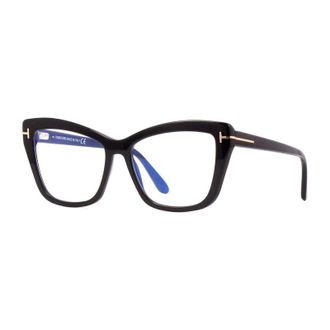 Tom Ford FT5826-B 001 Shiny Black/Clear Blue Light Block 55mm