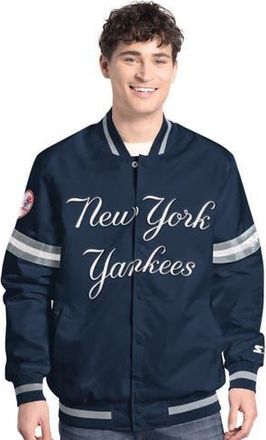 Starter Mens Starter Navy New York Yankees Scout Full-Snap Varsity Jacket at Nordstrom, Size Xxx-Large