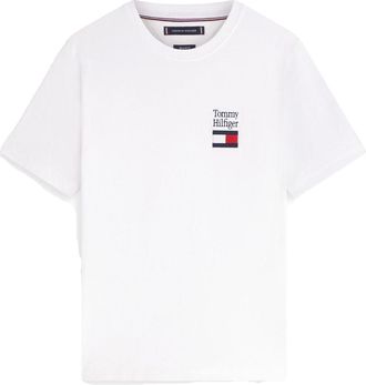 Tommy Hilfiger Heren Stack Logo T-Shirt (Wit)