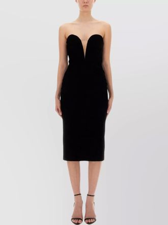 Tom Ford velvet fitted midi dress