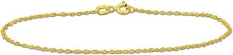 Amour 1.2mm Sparkling Singapore Bracelet in 14k Yellow Gold - 7.5 in